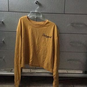 Yellow cropped long sleeve